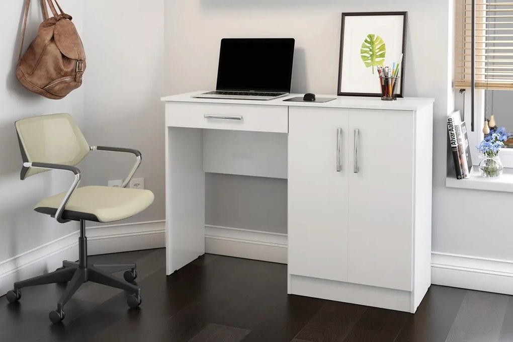 Mesa para Computador Space Branco - Patrimar Móveis