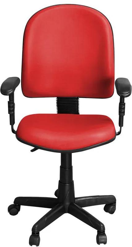 Cadeira para Escritório PE01 Giratória Couro Vermelho - Pethiflex