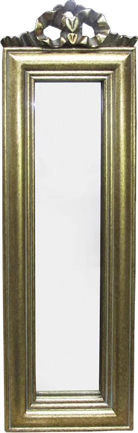 Espelho Clássico Retangular Dourado - 55x18cm