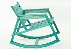 Cadeira de Balanço Janis Stain Azul - Mão & Formão