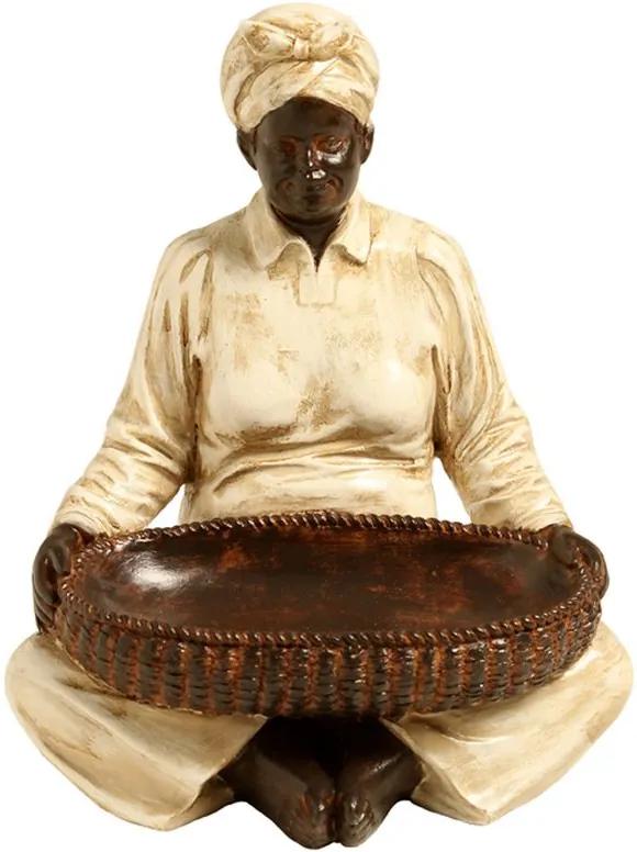 Escultura Decorativa de Resina Indiano Ratna
