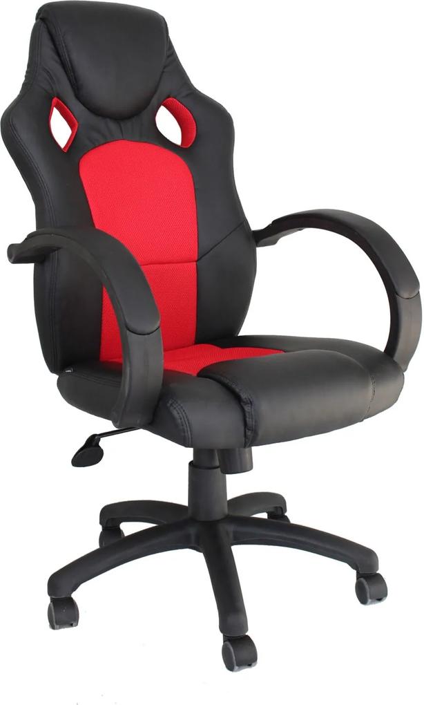 Cadeira Office Racer Preta E Vermelha Rivatti Móveis