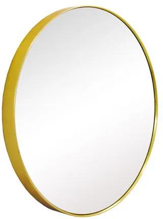 Espelho Moderno Dourado Redondo em Vidro 51x51cm