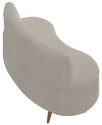 Sofá 2 Lugares para Sala Living 135cm Pés Palito Korah Z08 Boucle Bege