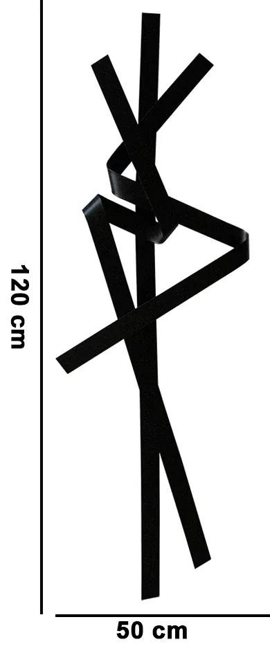 Escultura Decorativa Artesanal Vertical Preto 1,20m - D'Rossi
