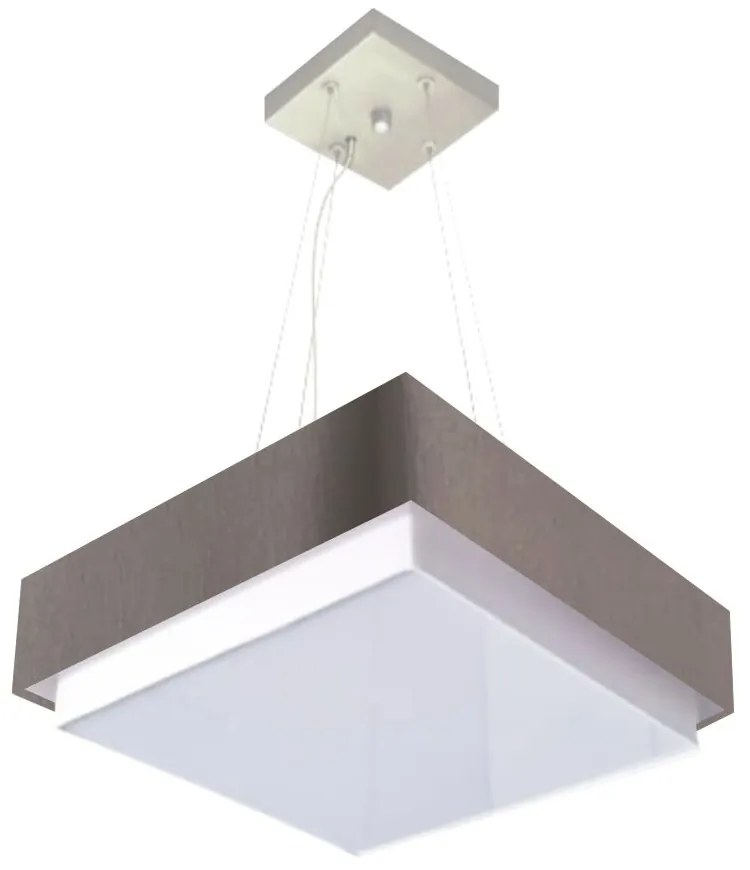 Lustre Para Sala de Jantar Vivare Md-4405 Cúpula em Tecido 60x60cm