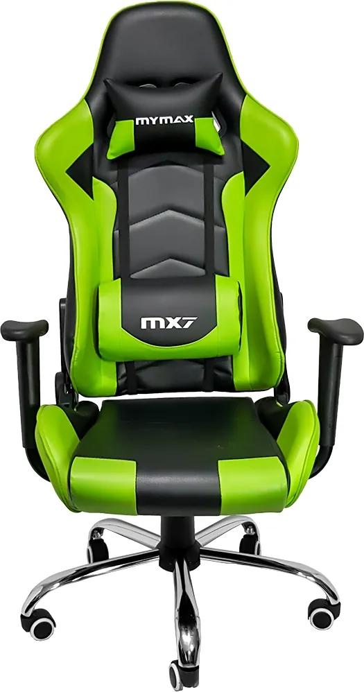 Cadeira Gamer MX7 Giratoria 8789 Preto e Verde
