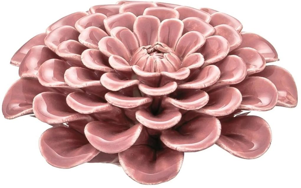 Flor em Cerâmica Rosa Mart