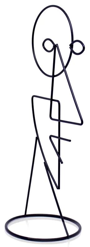 Enfeite de Metal Decorativo Rosto Nariz em Triângulo 29x10x10 cm - D'Rossi