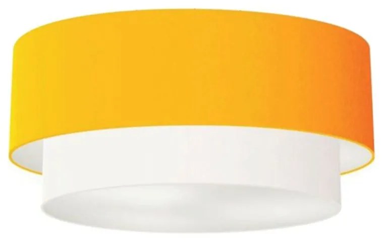 Plafon Para Quarto Cilíndrico SQ-3024 Cúpula Cor Laranja Branco