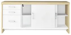 Conjunto Escritório Home Office 4 Peças Corp A06 Carvalho/Branco - Mpo