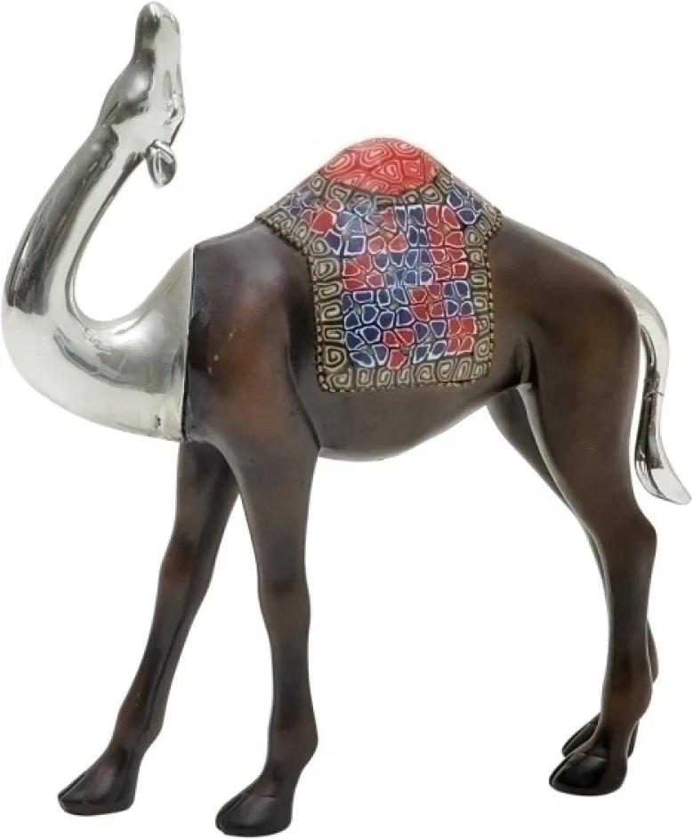 escultura camelo DURBAN resina marrom 23cm Ilunato NA0292