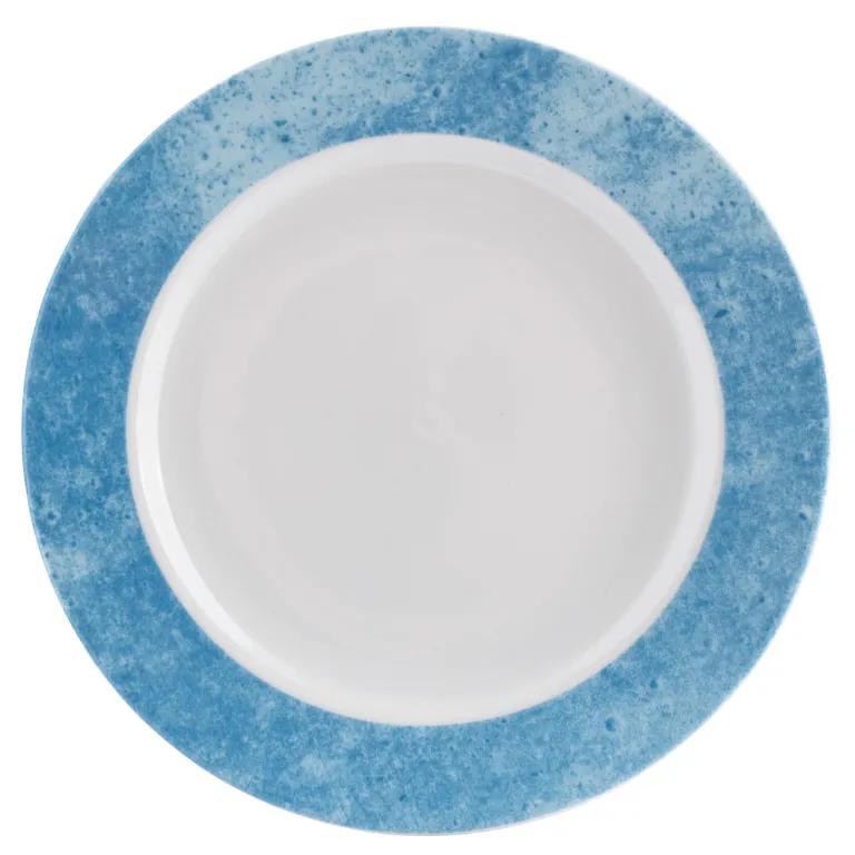 Prato Sobremesa 19Cm Porcelana Schmidt - Mod. Cromo Azul 2446