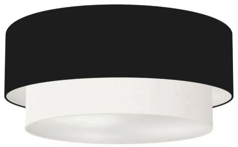 Plafon Para Sala de Jantar Cilíndrico SJ-3021 Cúpula Cor Preto Branco