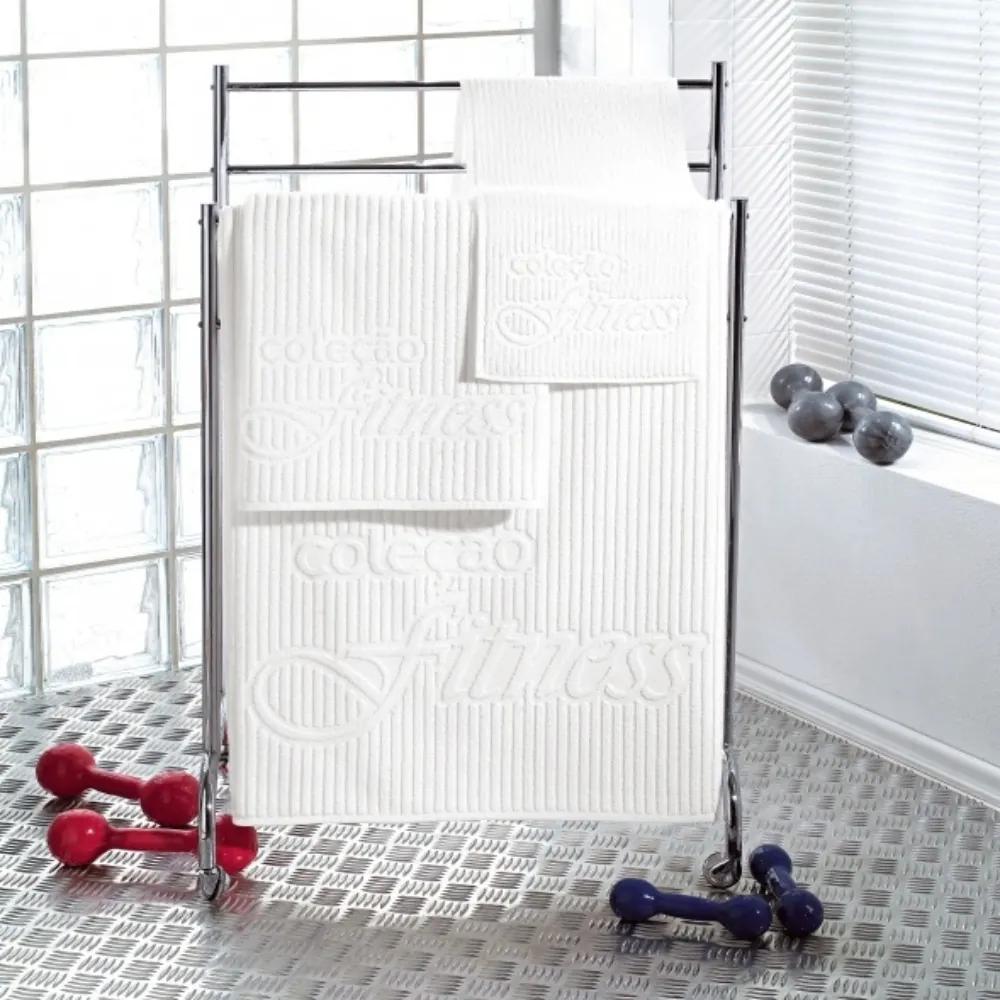 Toalha Fitness para Rosto Teka Branca 440g/m²
