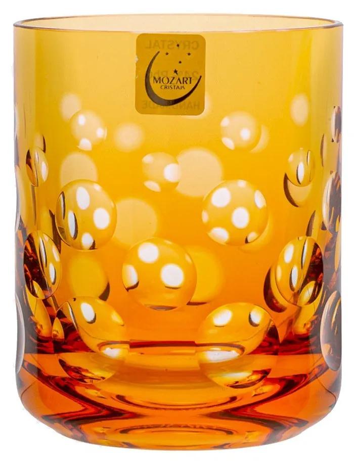 Copo de Cristal Lapidado Artesanal p/ Whisky - Amarelo - 54  Amarelo - 54