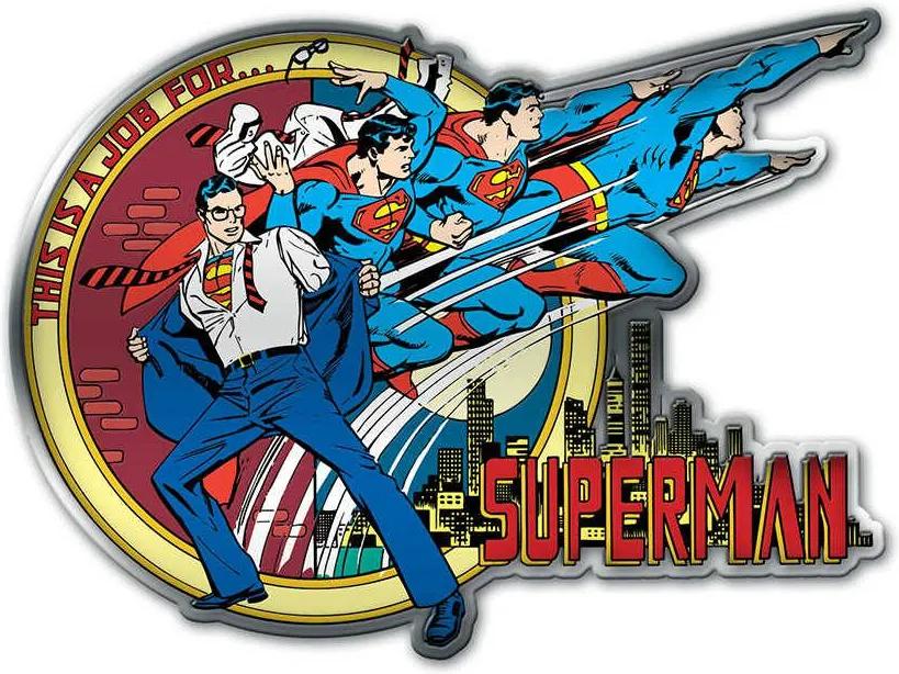 Placa de Parede DC Comics Superman Transforming Colorido em Metal