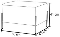 Puff Decorativo 60cm Base Aço Status C-279 Veludo Mostarda - Domi