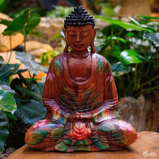 Buda Meditando 30cm | Pintura Artística