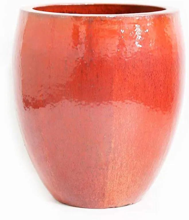Vaso Vietnamita Cerâmica Importado EGG Planter Pequeno Cobre D48cm x A54cm