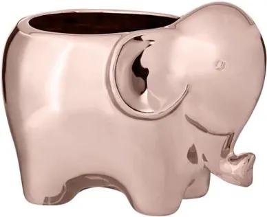Cachepot elefante rose gold em ceramica 8621 Mart