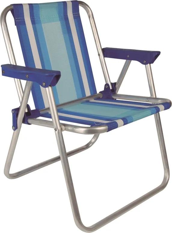 Cadeira Infantil Alta Alumínio Azul 2121 Mor