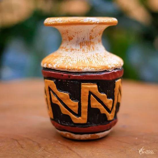 Mini Vaso de Cerâmica "Rupestre" - Belém