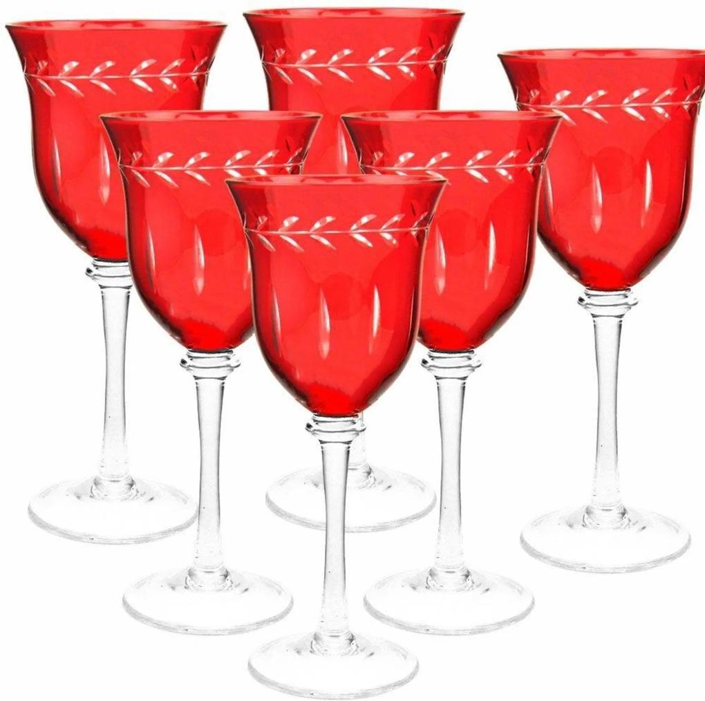Taças de Cristal para Vinho Tinto Vermelho 290ml 6 Peças