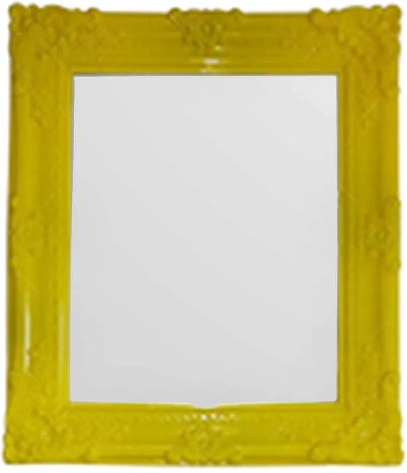 Espelho Retangular My Castle Amarelo em Vidro - Urban - 38x32 cm
