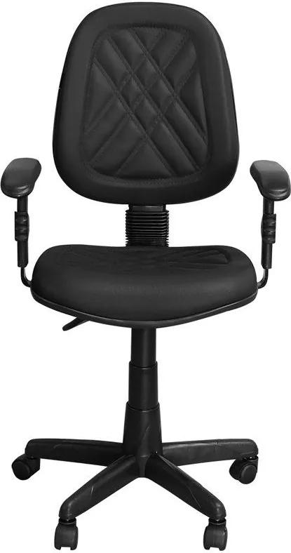 Cadeira para Escritório PS-02 Giratória Couro Preto - Pethiflex