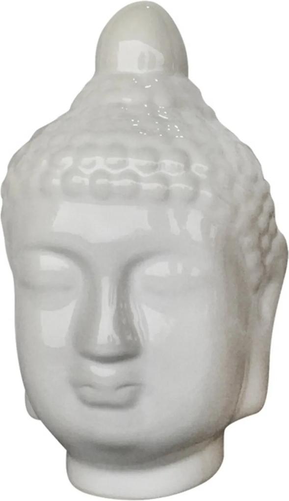 Buda Decorativo em Cerâmica Branco Urban