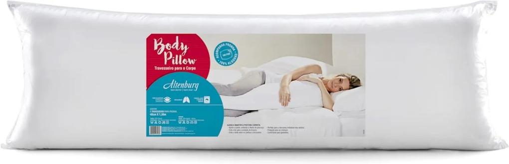 Travesseiro Altenburg Body Pillow Microfibra Com Fronha Branco - 40Cm X 1,30M BRANCO