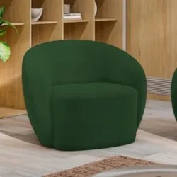 Poltrona para Sala de Estar Orgânica Kit com 2 Garbin Z08 Veludo Verde