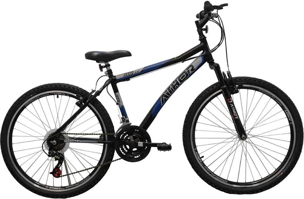 Bicicleta Top Aro 26 18/M Atr 3.0 34.7Mm Preta E Azul Athor Bike