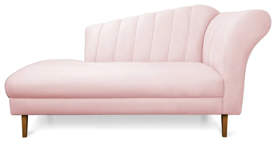 Divã Recife Suede 165 cm Pés Chanfrado Castanho - D'Rossi - Rosa Bebê