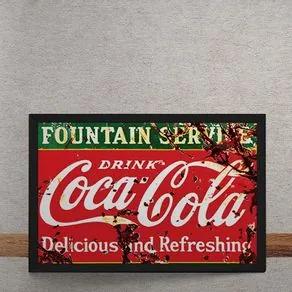 Quadro Decorativo Coca Cola Deliciosa e Refrescante Vintage 25x35