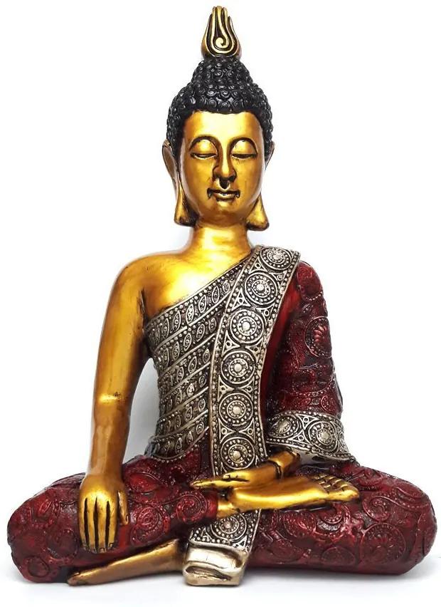 Buda Nirvana Meditando Médio (34 cm)