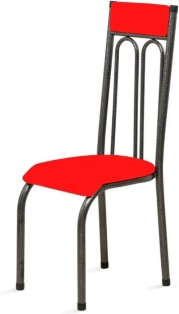 Cadeira  Marcheli Anatômica 0.120 Estofada Craqueado/Vermelho