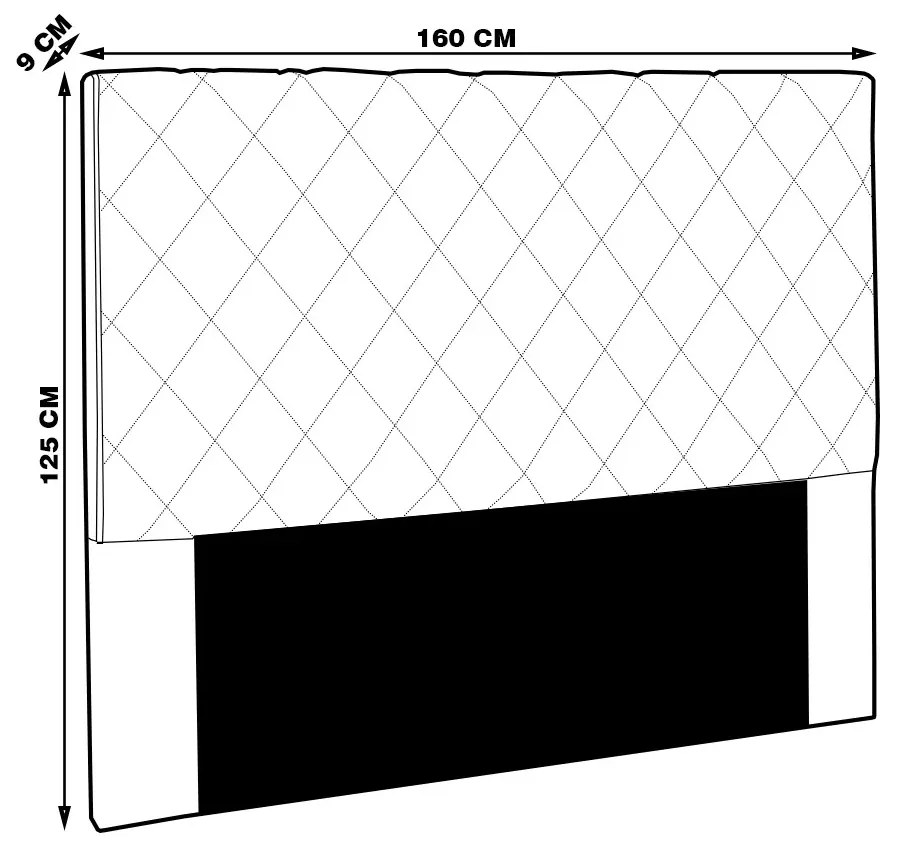 Cabeceira Baelon Decorativa Queen Size 1,60M Suede Bege G63 - Gran Belo