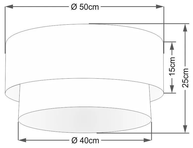 Plafon Para Quarto Cilíndrico SQ-3017 Cúpula Cor Rústico Bege Branco