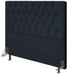 Cabeceira Cama Box Casal Queen 160cm Diamante Veludo J02 Preto - Mpoze