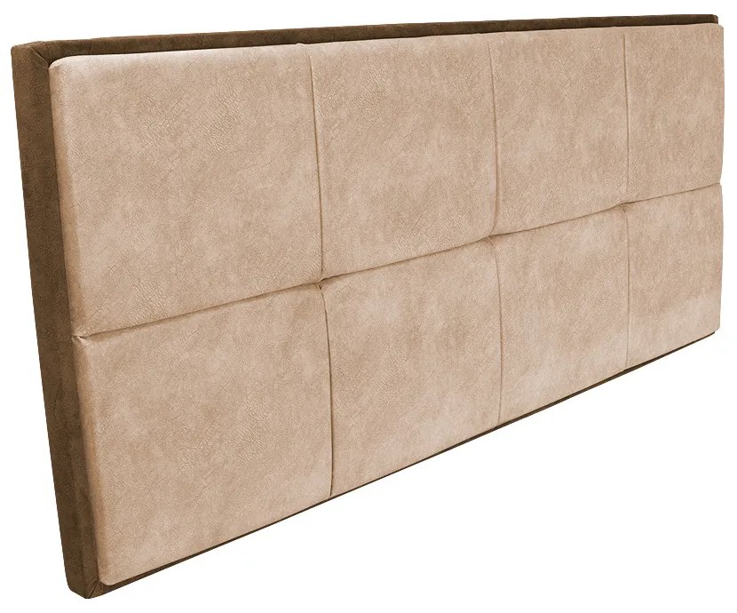 Cabeceira Painel Havana para Cama Box Queen 160 cm Suede Bege com Marrom Craquelado - D'Rossi