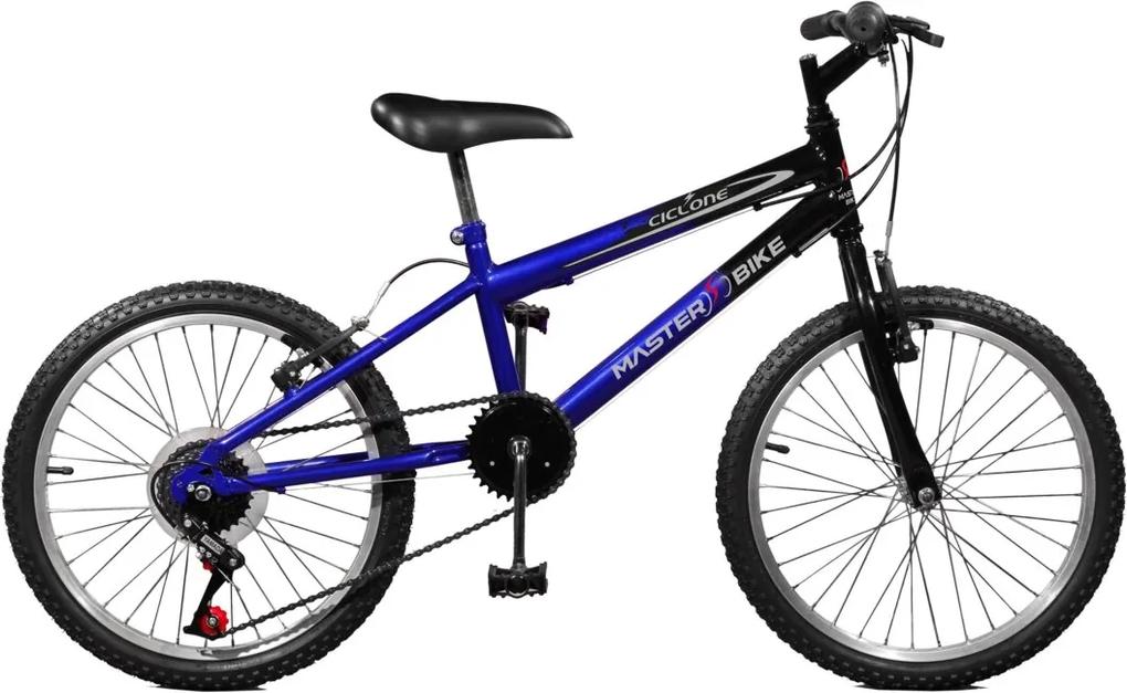 Bicicleta Master Bike Aro 20 masculina Ciclone Plus Azul