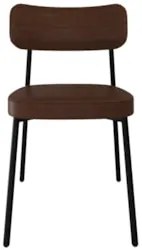 Cadeira de Jantar Estofada Kit 4 Ella M25 Sintético Marrom - Mpozenato