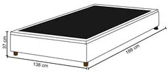 Cabeceira com Base para Cama Box Casal 138x188cm Hit ID5 Linho Cru/Sue