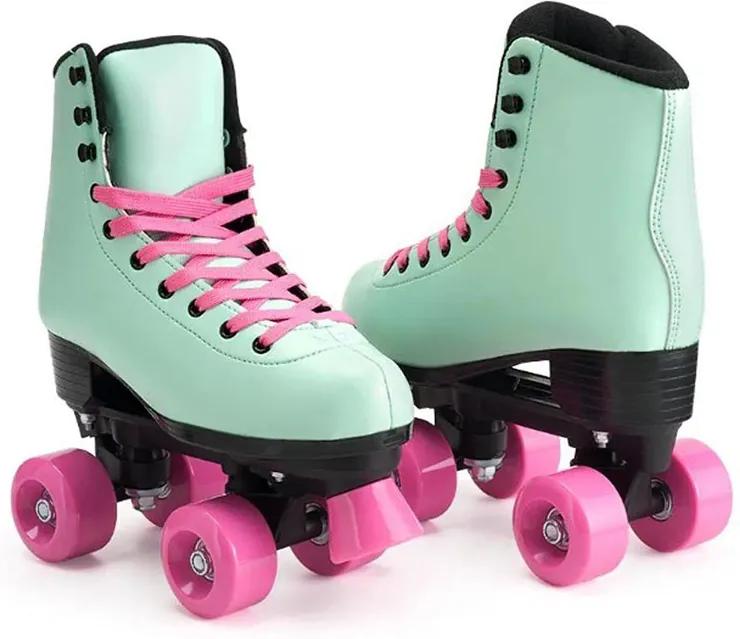 Patins My Style Fashion Rollers Tam. 34 Verde/Rosa Multikids