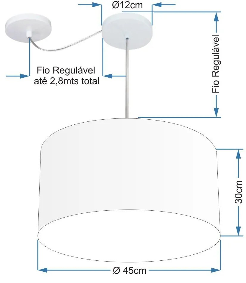 Lustre Pendente Cilíndrico Com Desvio Rustico Cinza MJ-4235 Para Mesa de Jantar e Estar