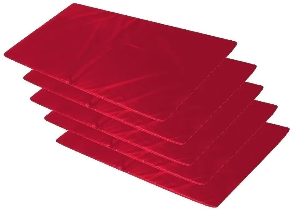 Kit 10 Colchonetes Academia,gin�Stica, Exerc�Cios 90X40X3Cm (Vermelho)