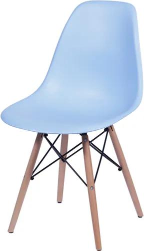 Cadeira Eiffel PP Base Madeira Azul Claro Or Design