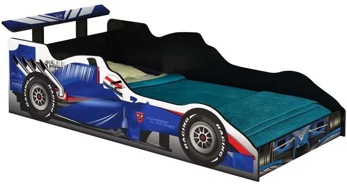 Cama Carro Fórmula 1 Infantil Azul - JeA Móveis